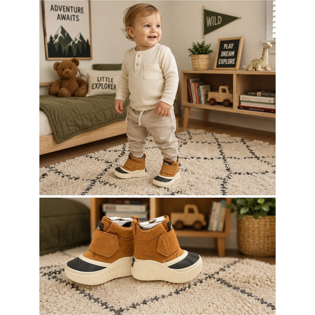 Sorel Toddler Strap Boot in Brown and Black