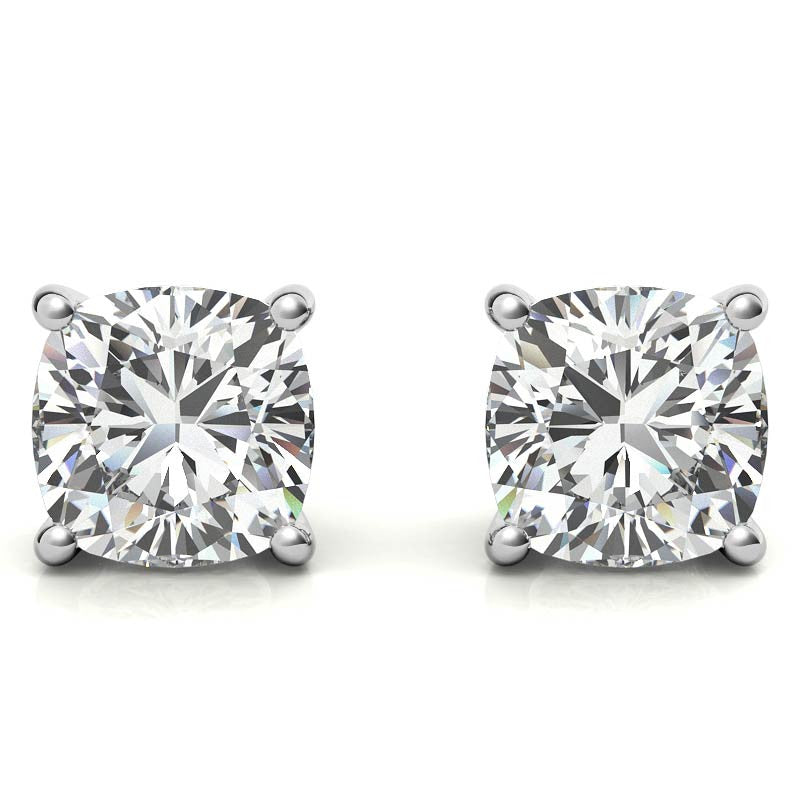 Lab-Grown Diamond Stud Earrings – G/VS Clarity – 14k White Gold Over Sterling Silver – 0.25 to 1.00 CTW-1