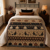 Ghost Cat Halloween Woven Blanket
