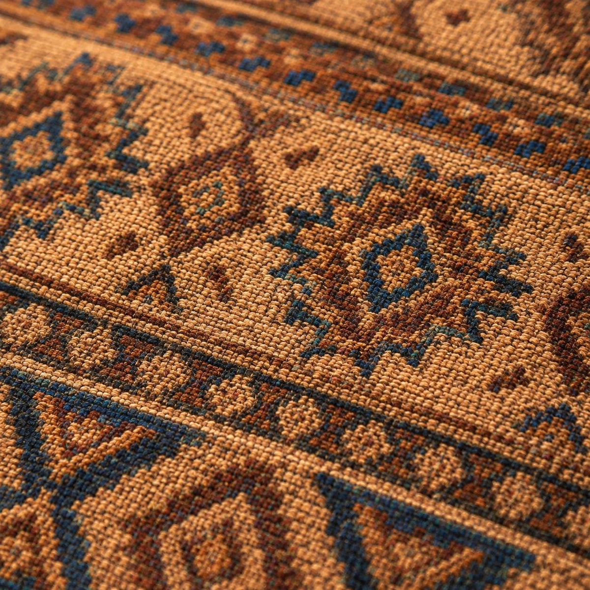 Woven Cotton Southwestern Throw Blanket, Terracotta Geometric Design, Fringed Boho Decor