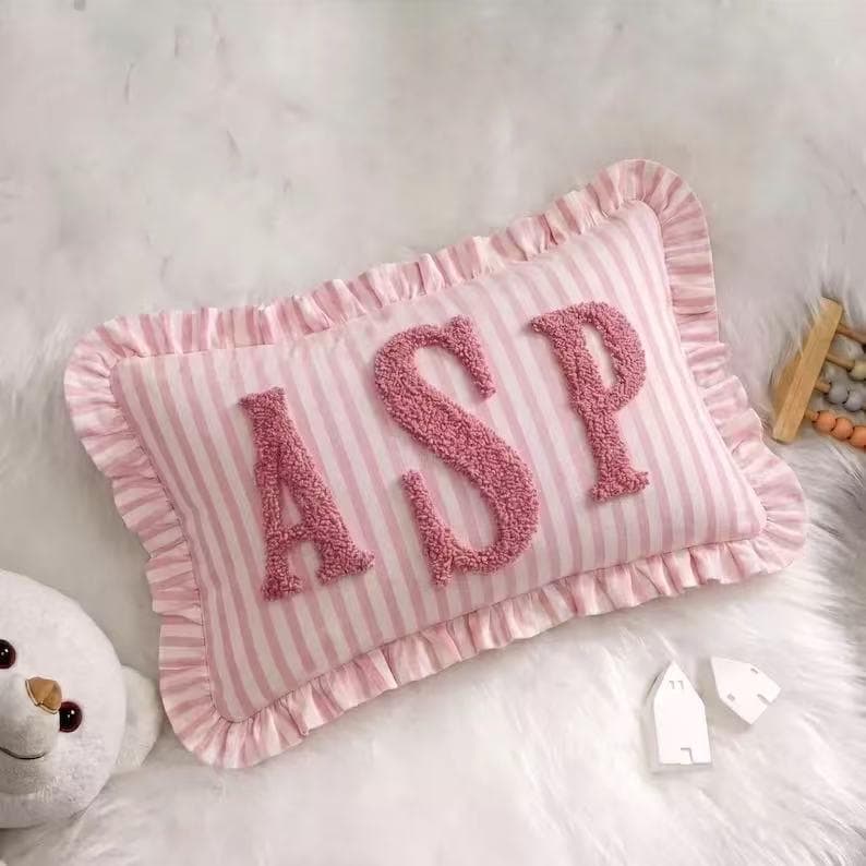 Custom Embroidered Pillow, Personalized Name Cushion, Family Name Pillow, Wedding Gift, Anniversary Gift, Custom Home Decor