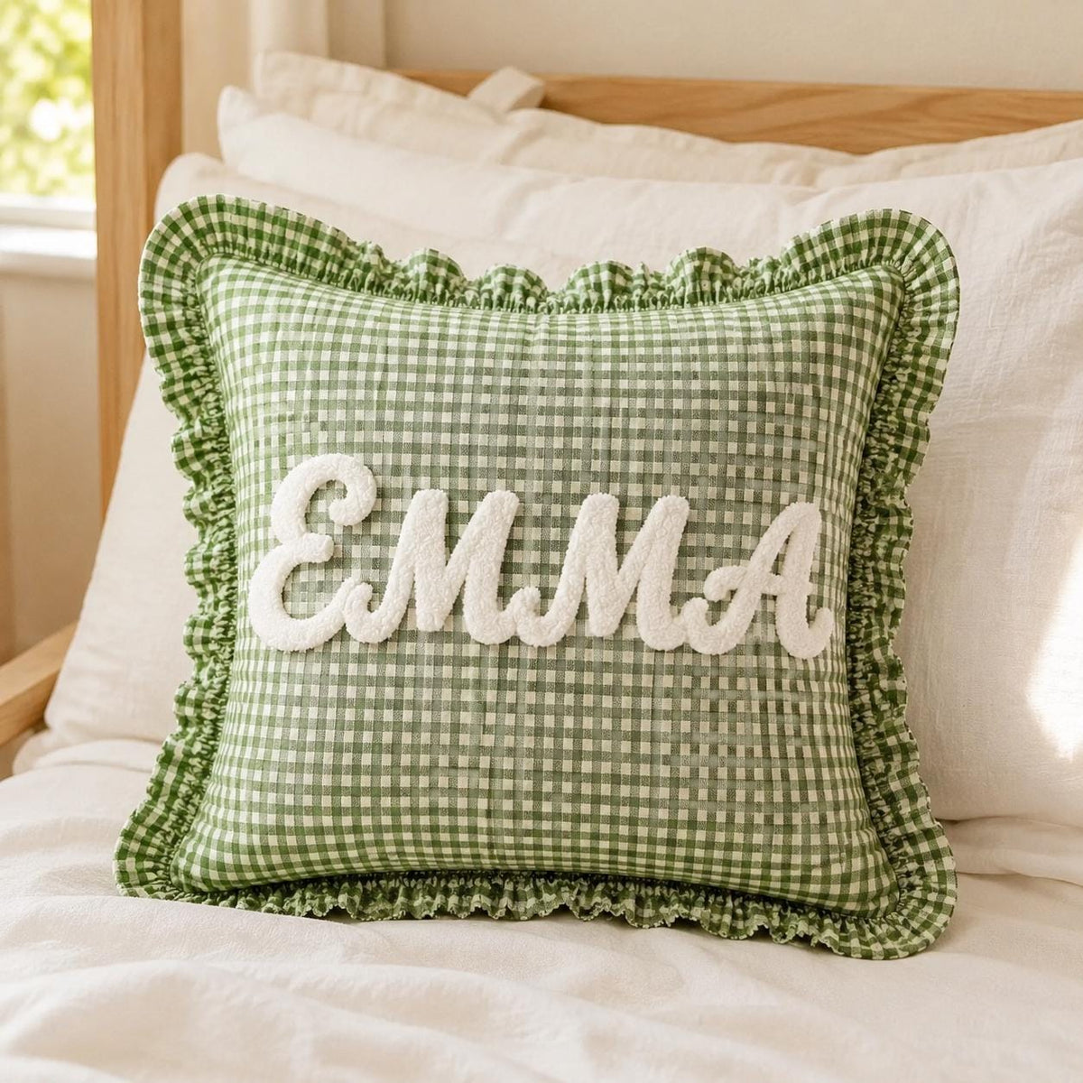 Custom Embroidered Pillow, Personalized Name Cushion, Family Name Pillow, Wedding Gift, Anniversary Gift, Custom Home Decor