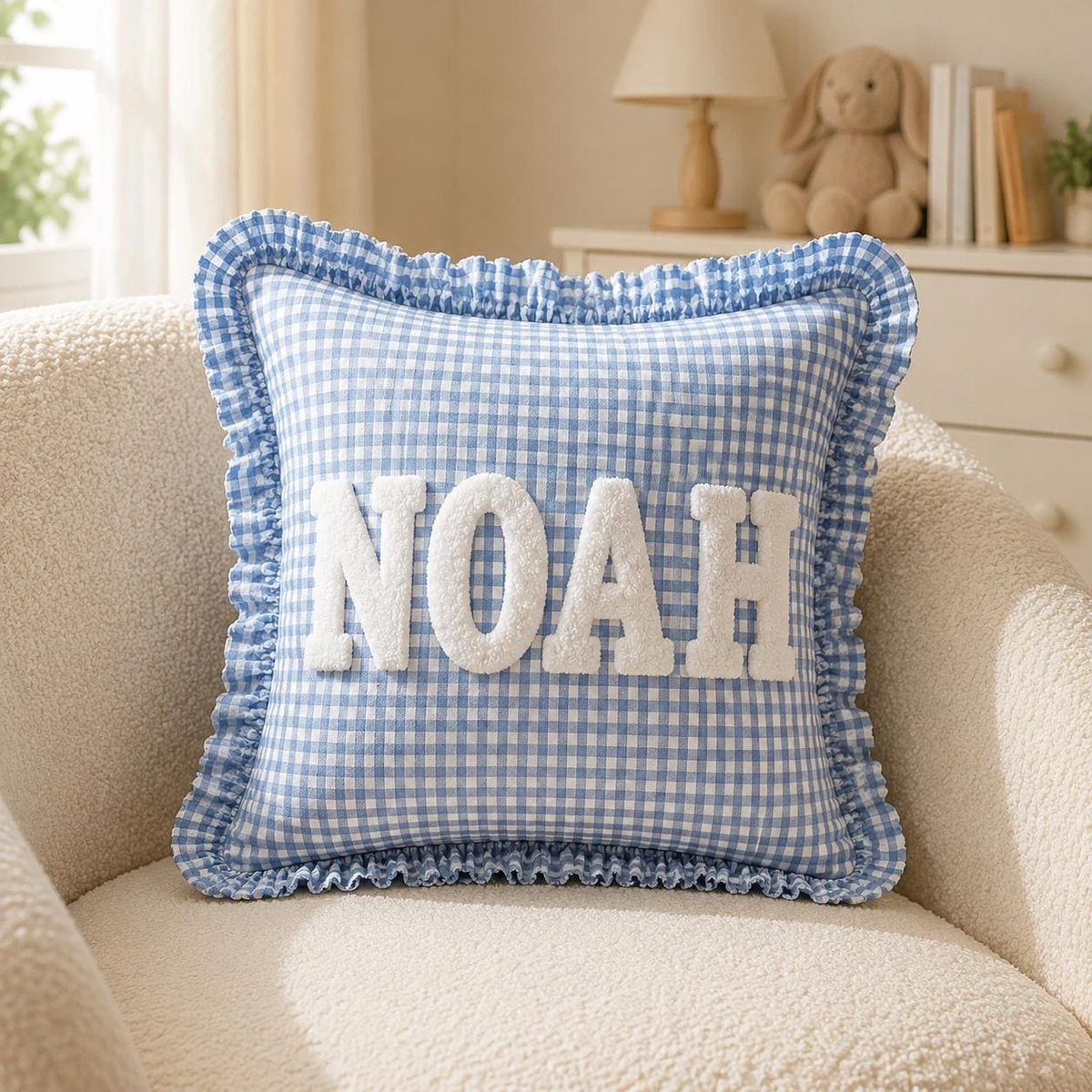 Custom Embroidered Pillow, Personalized Name Cushion, Family Name Pillow, Wedding Gift, Anniversary Gift, Custom Home Decor