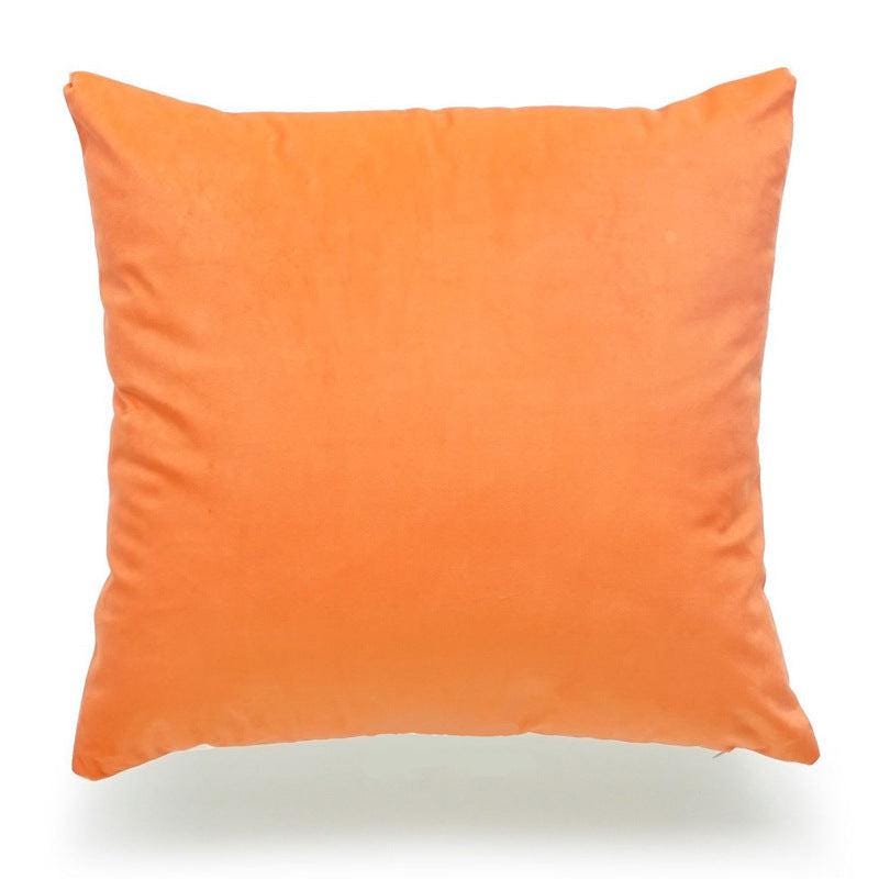 Halloween Throw Pillow, Filled Cotton Linen Cushion, Trick or Treat Pumpkin Pillow, Orange Black Halloween Sofa and Porch Decor