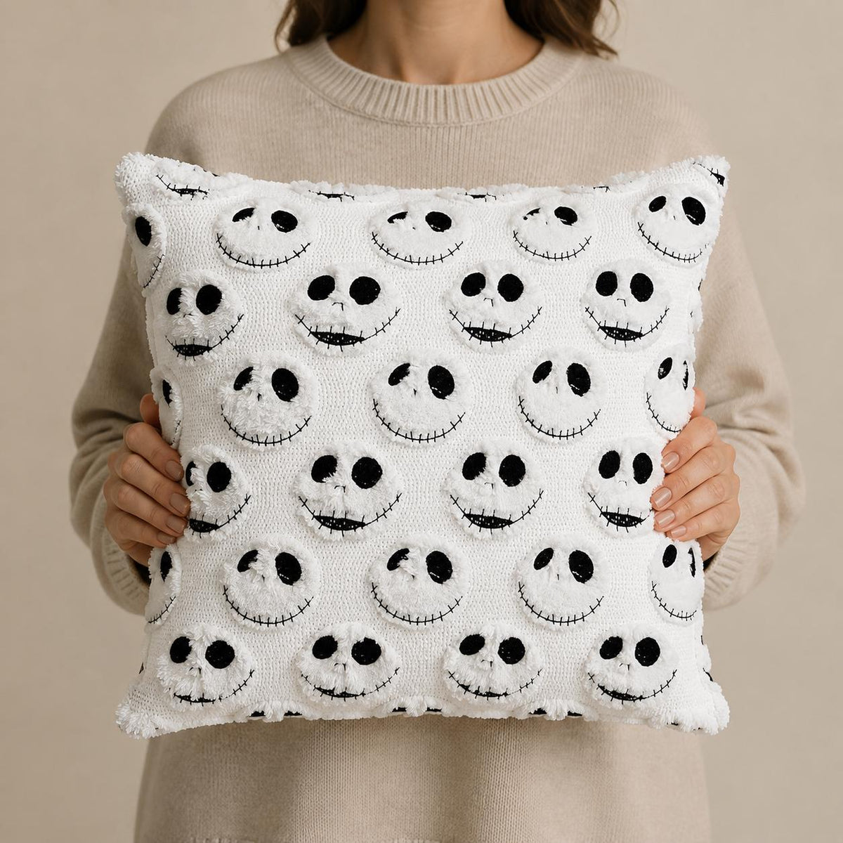 Spooky Christmas Decor, Gothic Halloween Pillow