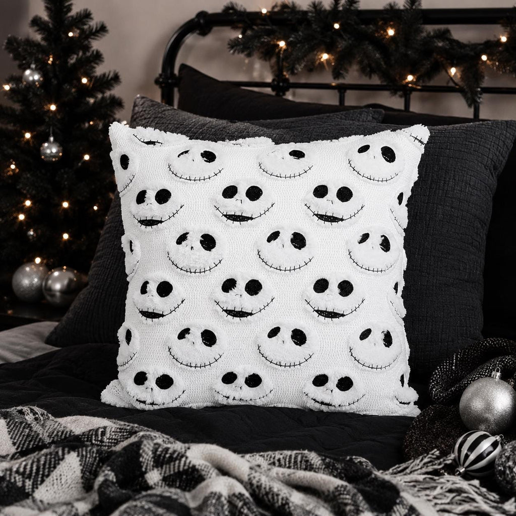 Spooky Christmas Decor, Gothic Halloween Pillow