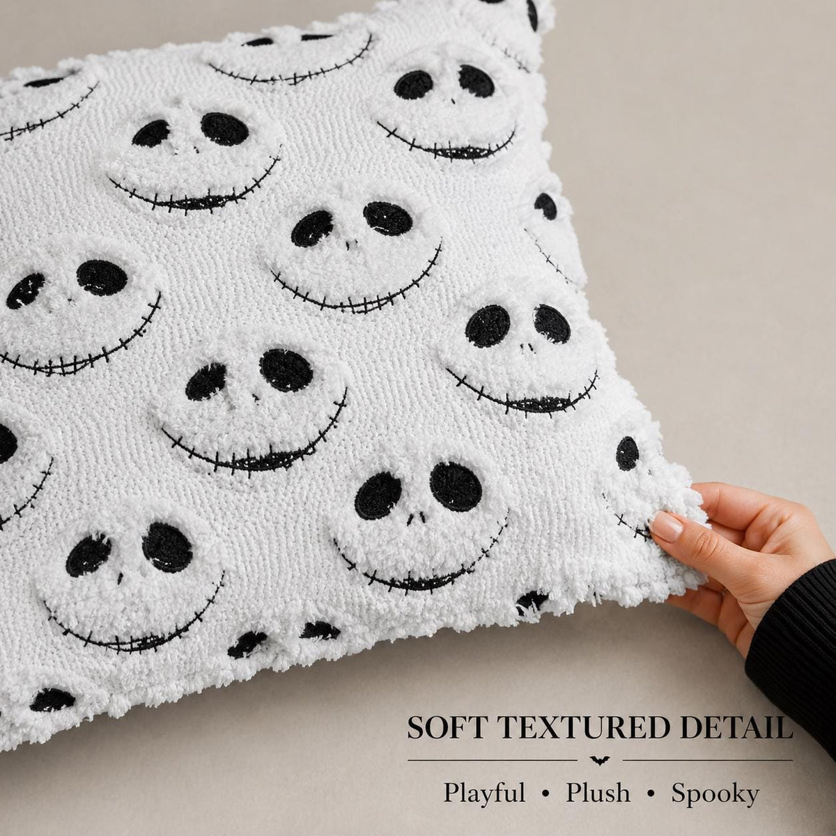 Spooky Christmas Decor, Gothic Halloween Pillow