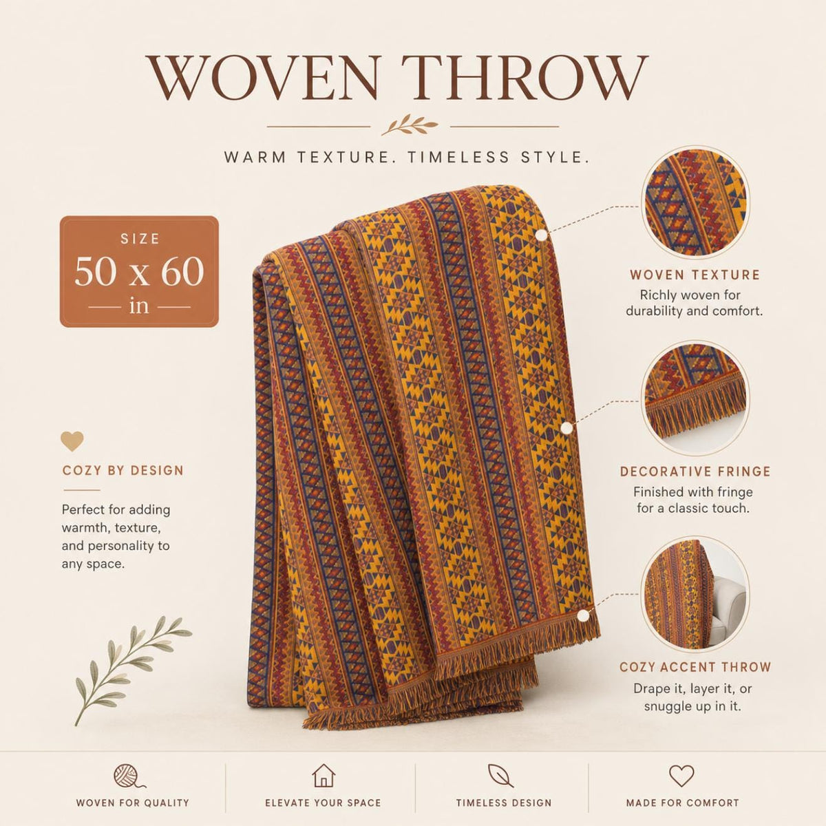 Bohemian Woven Throw