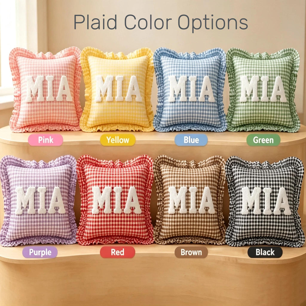 Custom Embroidered Pillow, Personalized Name Cushion, Family Name Pillow, Wedding Gift, Anniversary Gift, Custom Home Decor