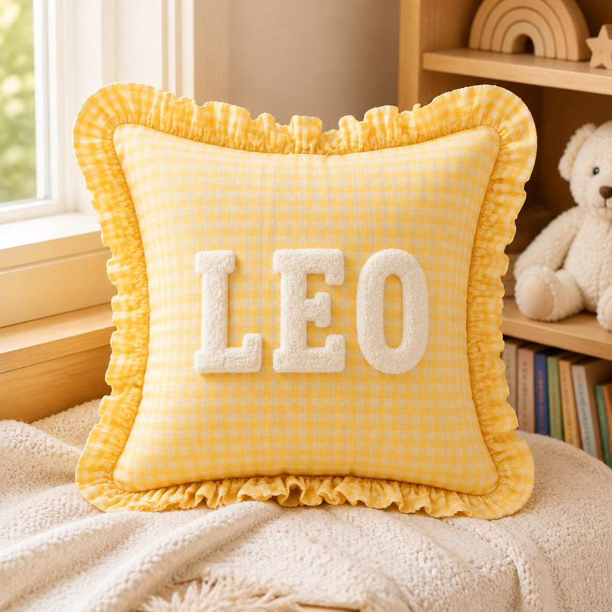 Custom Embroidered Pillow, Personalized Name Cushion, Family Name Pillow, Wedding Gift, Anniversary Gift, Custom Home Decor