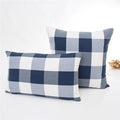 Plaid Striped Polyester Cotton Cushion Cover Pillow Case