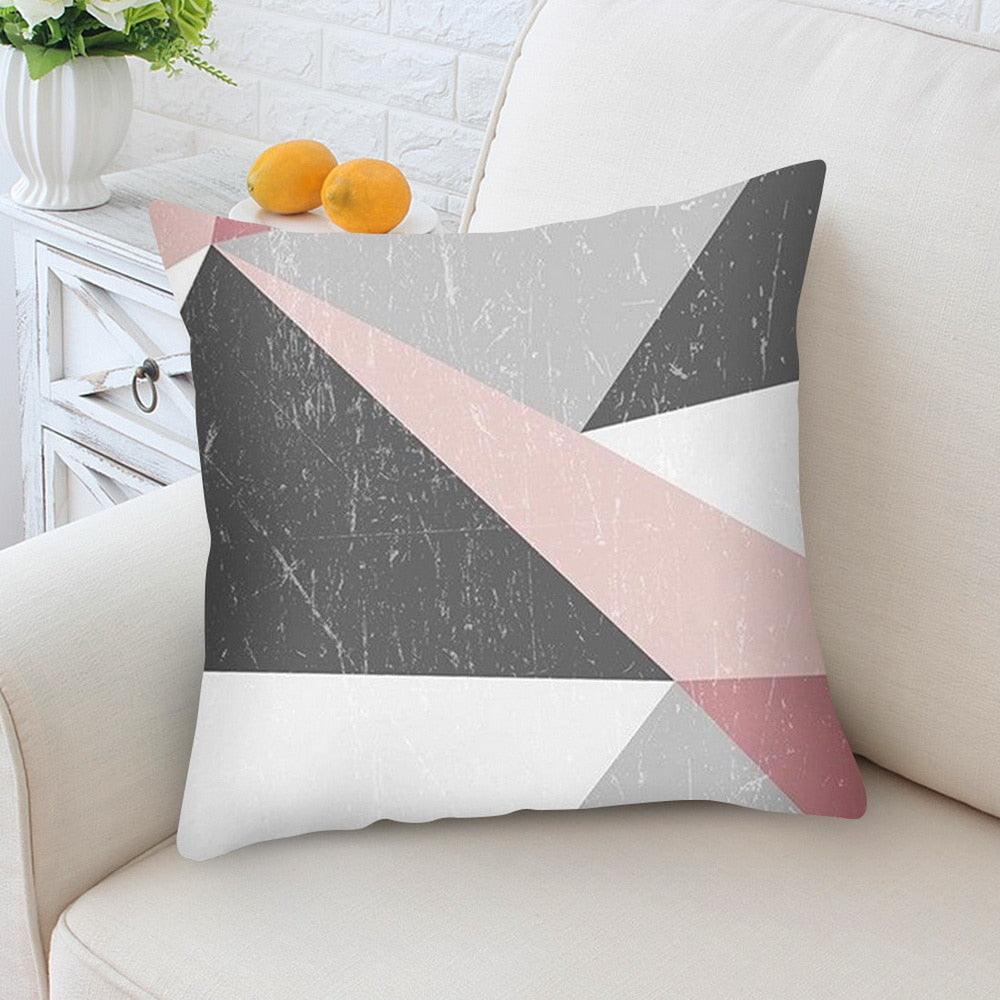 Nordic Botanical Throw Pillow Cover | Modern Geometric Floral Cushion Cover for Sofa & Bedroom