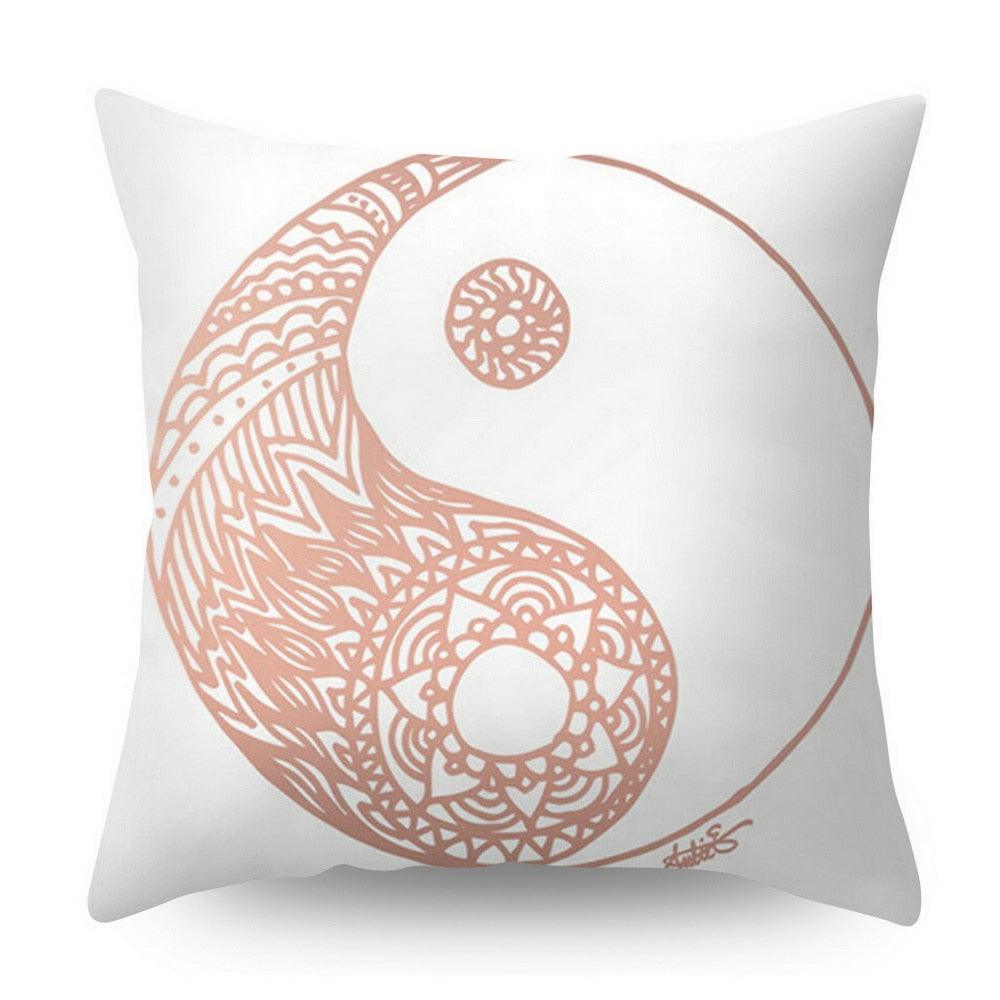 Nordic Botanical Throw Pillow Cover | Modern Geometric Floral Cushion Cover for Sofa & Bedroom