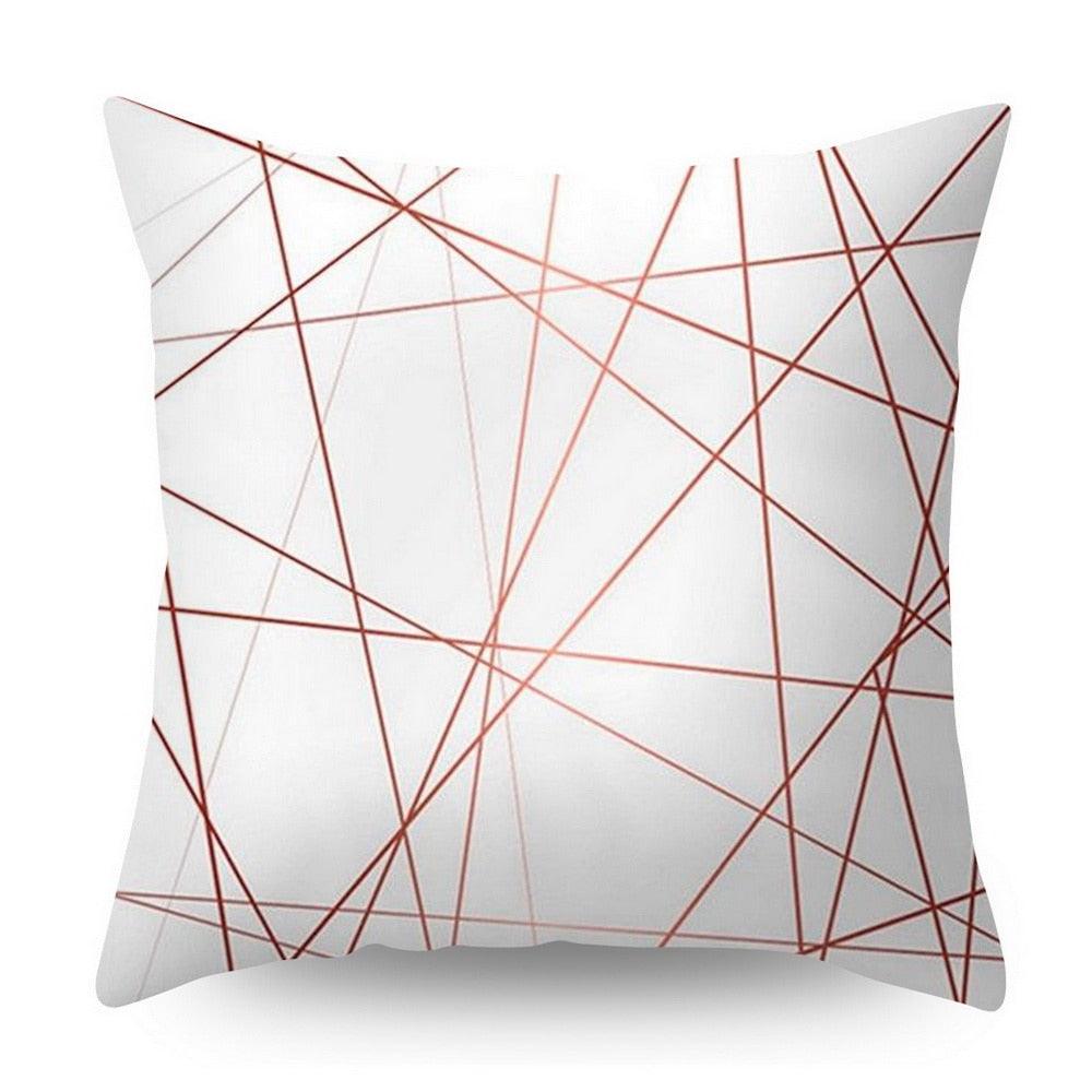 Nordic Botanical Throw Pillow Cover | Modern Geometric Floral Cushion Cover for Sofa & Bedroom