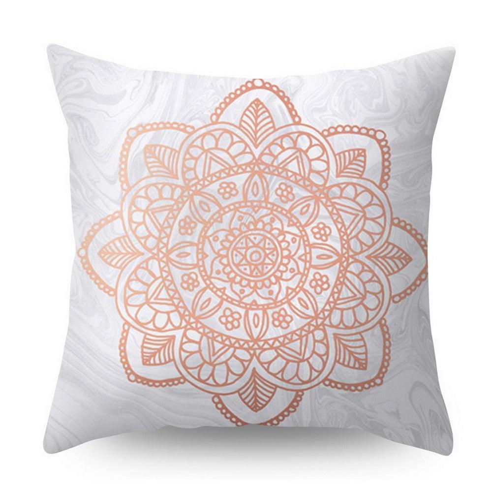 Nordic Botanical Throw Pillow Cover | Modern Geometric Floral Cushion Cover for Sofa & Bedroom