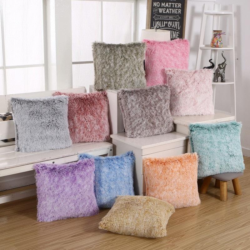 Soft Fur Plush Shaggy Fluffy Pillow Cover
