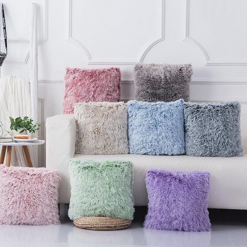 Soft Fur Plush Shaggy Fluffy Pillow Cover