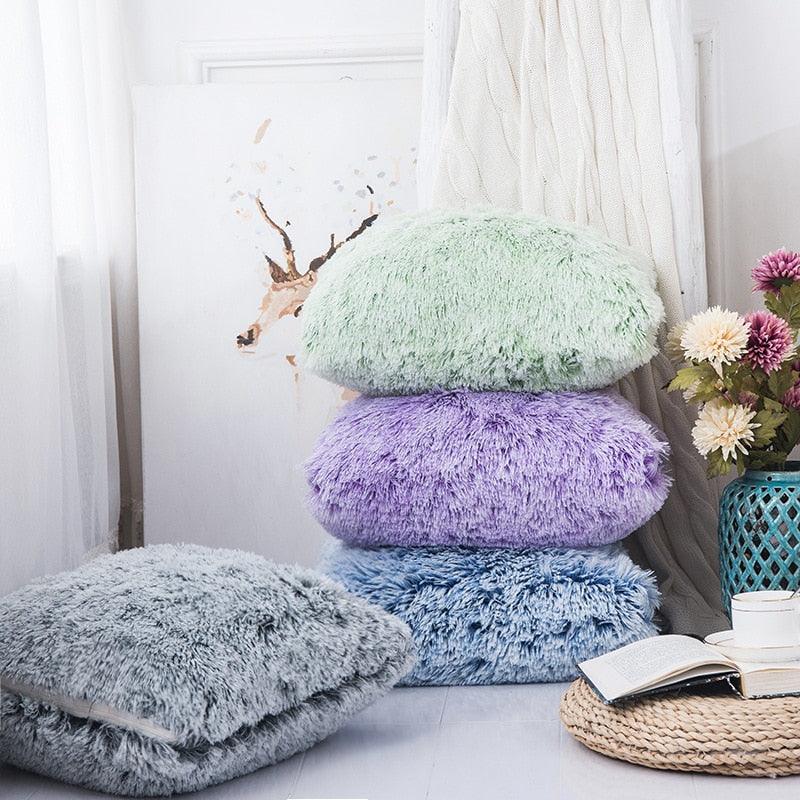 Soft Fur Plush Shaggy Fluffy Pillow Cover