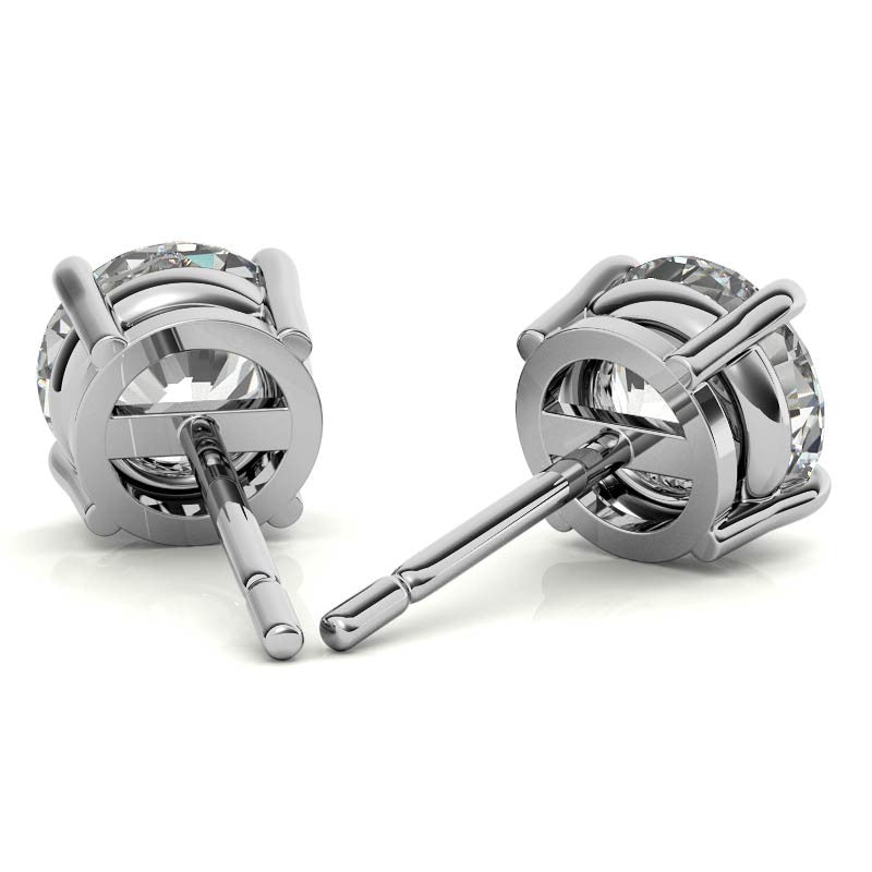 Lab-Grown Diamond Stud Earrings – G/VS Clarity – 14k White Gold Over Sterling Silver – 0.25 to 1.00 CTW-3
